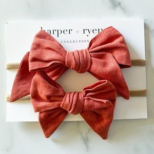 Rose Tie Bow - Rust